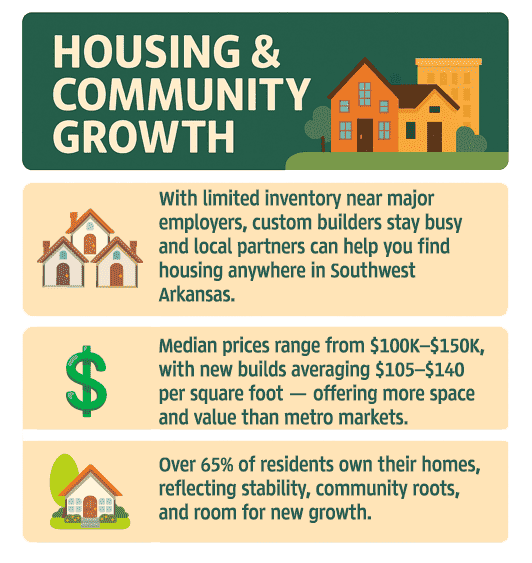 Infographic of Southwest Arkansas Housing